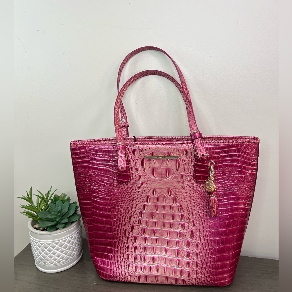 30-Brahmin Asher Magenta Ombré Melbourne Tote NWT